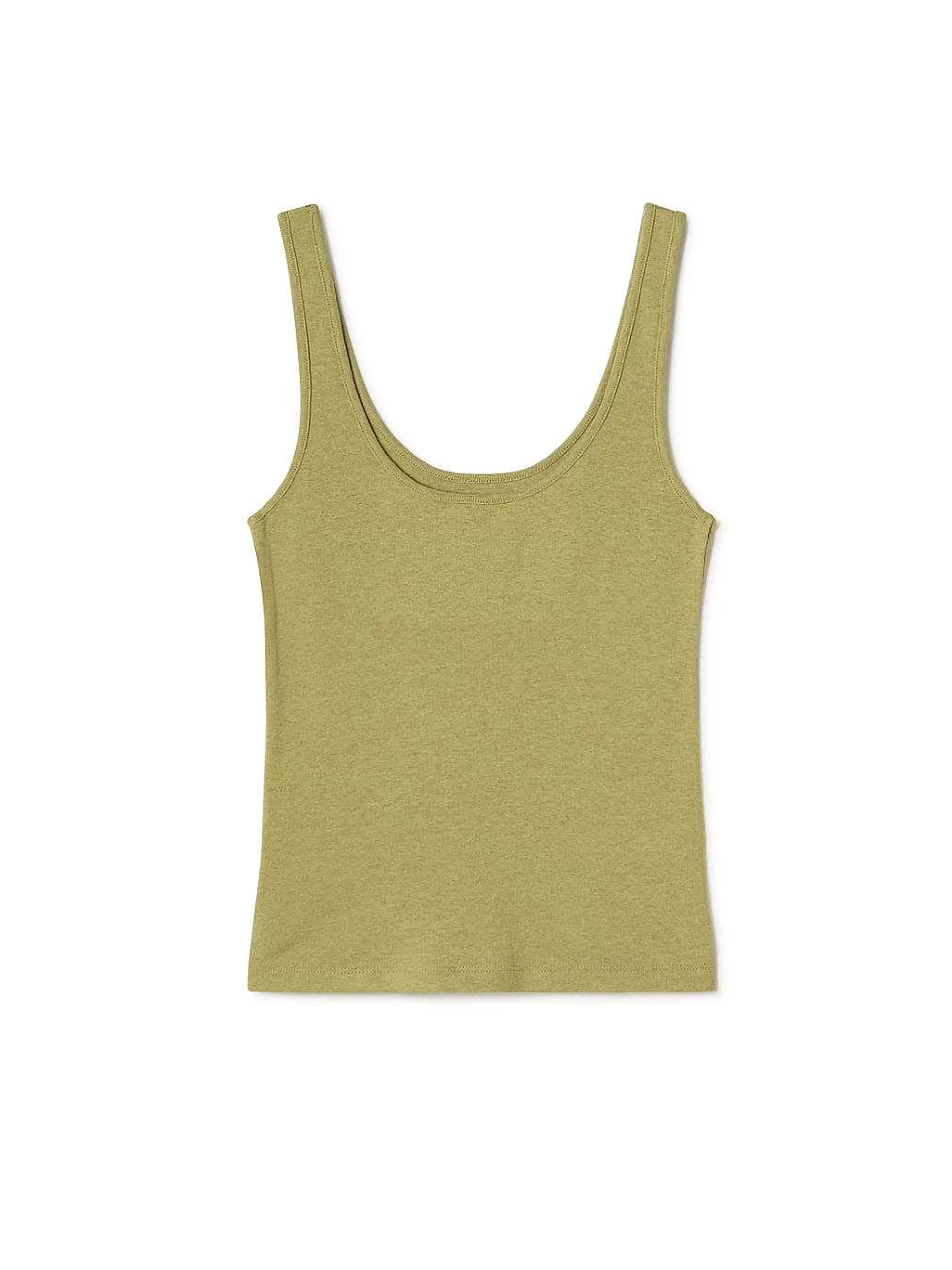 Fashion TWOTHIRDS Gerecycleerde Rib Tank - Pistache